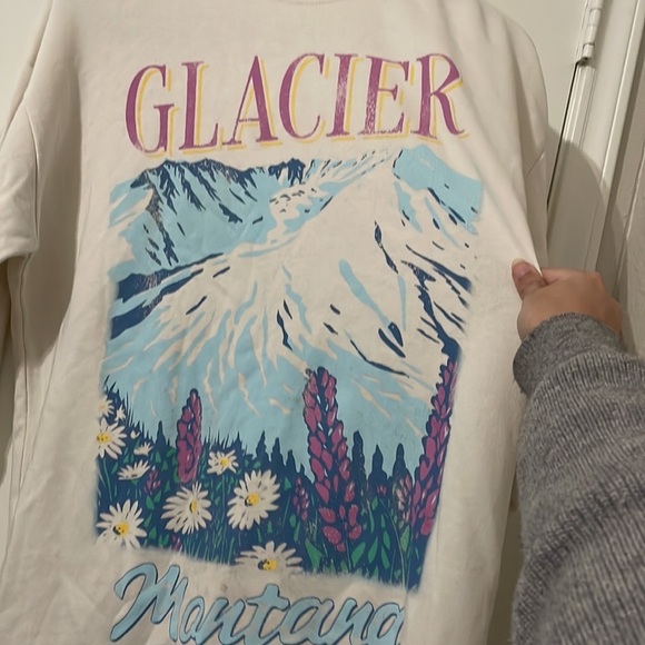 Grayson Threads Ivory Long Sleeve Crew Neck Sweater Glacier Montana Small - Picture 5 of 10